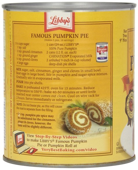 Libbys pumpkin pie